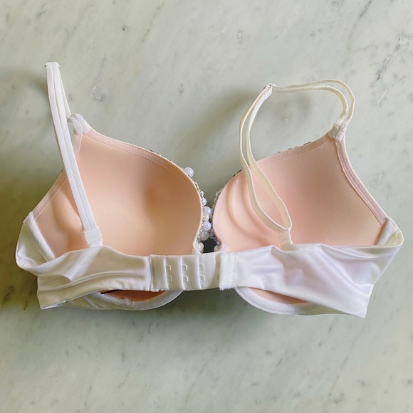 Mermaid Shell Bra Rhinestones Pearls 34C Halloween Costume Victoria Secret Bra - Picture 4 of 5